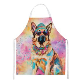 German Shepherd Hippie Dawg Apron Cooking Kitchen Server Baking Crafts Gardening for Adult Women Men, Unisex, Large, Multicolor