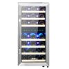 VEVOR 33-Bottle Wine Cooler Dual Zone Freestanding Refrigerator with LED Light