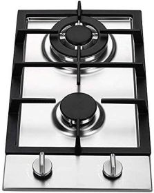 Ramblewood GC2-37N (Natural Gas) high efficiency 2 burner gas cooktop, ETL Safety Certified