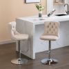 Swivel Velvet Barstools Adjusatble Seat Height from 25-33 Inch