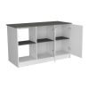 Kitchen Island Padua, Kitchen, White / Onyx