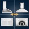 30 inch Range Hood Wall Mounted 450 CFM Touch Panel Kitchen Stainless Steel Vented