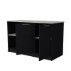 Black and Onyx Double Door Cabinets Kitchen Island