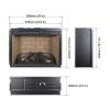 23 inch infrared quartz heater fireplace insert -woodlog version with brick