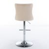 Swivel Velvet Barstools Adjusatble Seat Height from 25-33 Inch