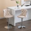 Swivel Velvet Barstools Adjusatble Seat Height from 25-33 Inch