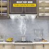 Range Hood Insert 30 inch,Stainless Steel Kitchen Vent Hood 600CFM,Built-in Kitchen Stove Hood w/Front Touch Control and Front LED Lights