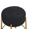 24" Tall, Round Bar Stools, Set of 2 - Contemporary upholstered dining stools for kitchens