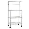 4 Layer Adjustable Kitchen Bakers Rack Shelf Microwave Oven Stand Storage Cart