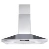 30 inch Range Hood Wall Mounted 450 CFM Touch Panel Kitchen Stainless Steel Vented