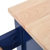 K&K Store Kitchen Cart with Rubber Wood Countertop