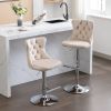 Swivel Velvet Barstools Adjusatble Seat Height from 25-33 Inch