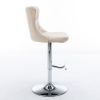 Swivel Velvet Barstools Adjusatble Seat Height from 25-33 Inch