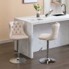 Swivel Velvet Barstools Adjusatble Seat Height from 25-33 Inch