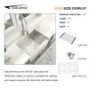 Farmhouse Apron Handmade Stainless Steel Kitchen Sink,Small Single Bowl Bar Sink with Strainer