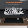 Gas Cooktop 12 Inch, Bulit-in Propane Stove 2 burner, Stainless Steel /Tempered Glass Gas Stove Top, 2 Burner Propane Cooktop