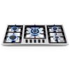 Gas Cooktop 30/36 Inch, 5 Burner Gas Stove Top, Built in Stainless Steel, LPG/NG Convertible Propane Cooktop